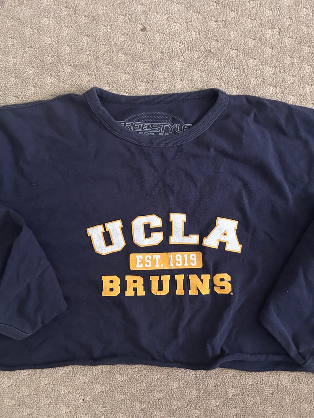 Freestyle Navy and Gold UCLA Bruins Long Sleeve Shirt